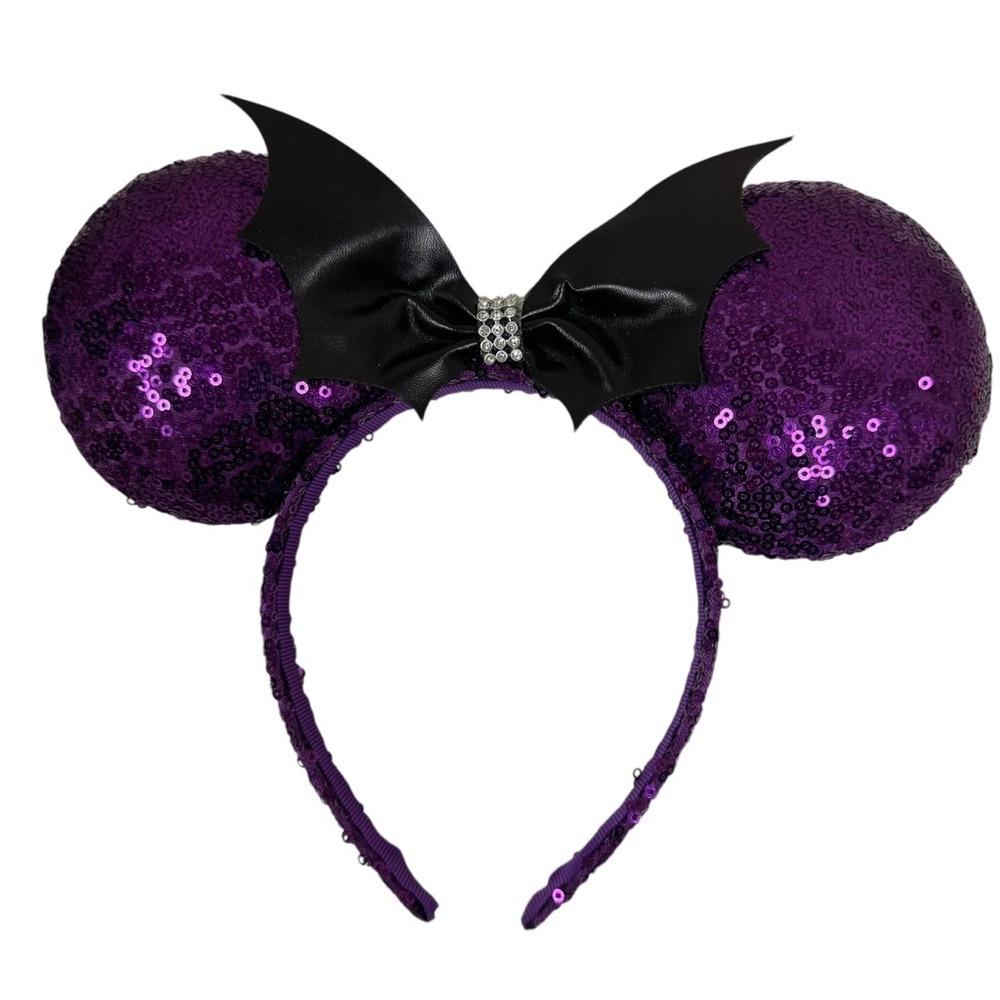 Disney Purple Sequin Bat Ear Headband